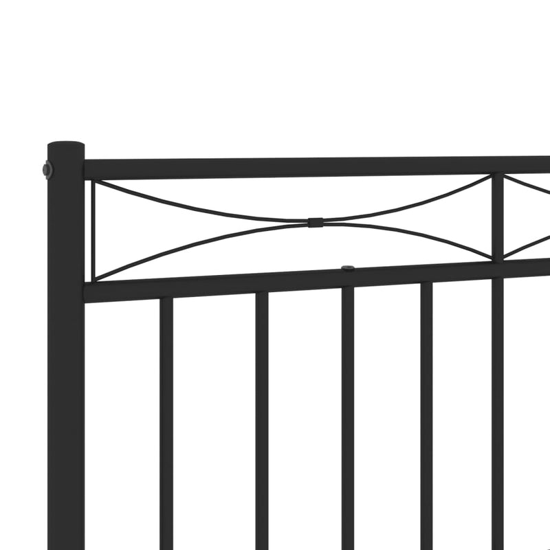 vidaXL fekete fém fejtámla 200 cm