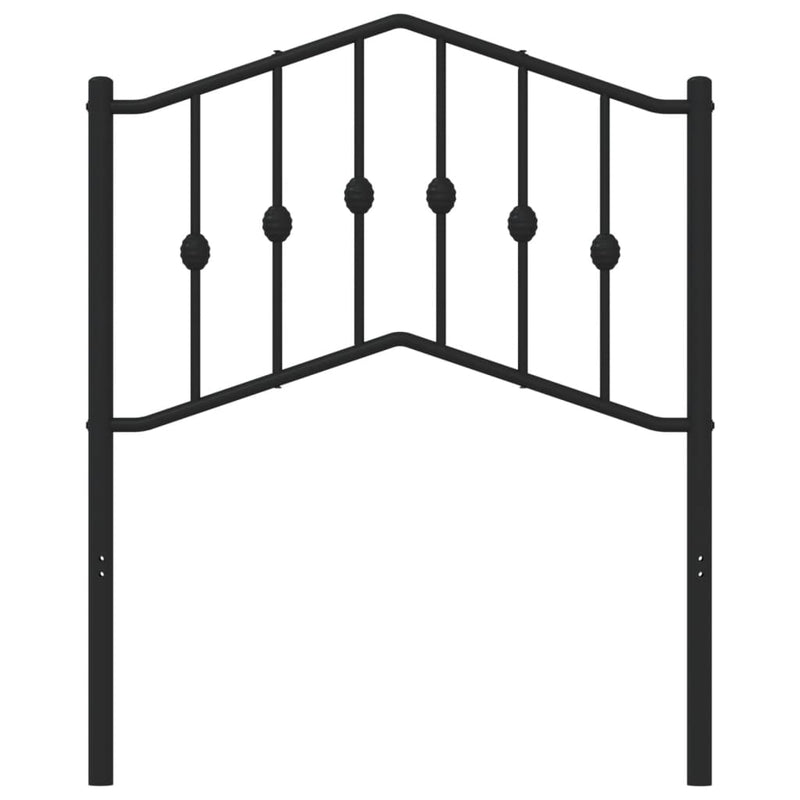 vidaXL fekete fém fejtámla 75 cm