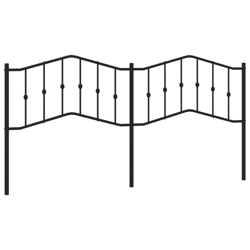 vidaXL fekete fém fejtámla 200 cm