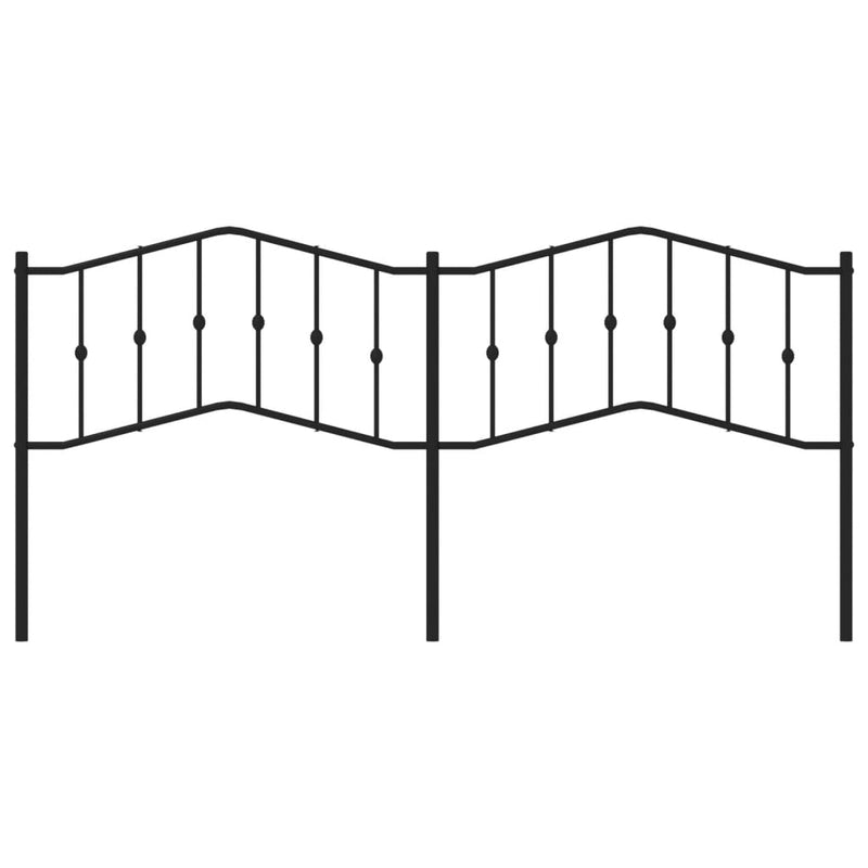vidaXL fekete fém fejtámla 200 cm
