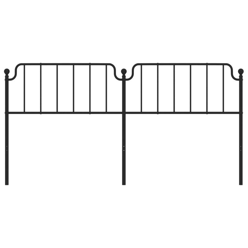 vidaXL fekete fém fejtámla 200 cm