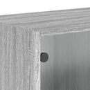 vidaXL szürke sonoma színű faliszekrény üvegajtókkal 68,5x37x35 cm