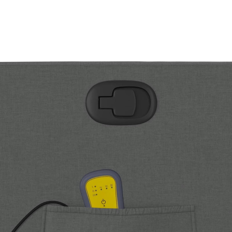 vidaXL sötétszürke szövet felállást segítő dönthető masszázsfotel