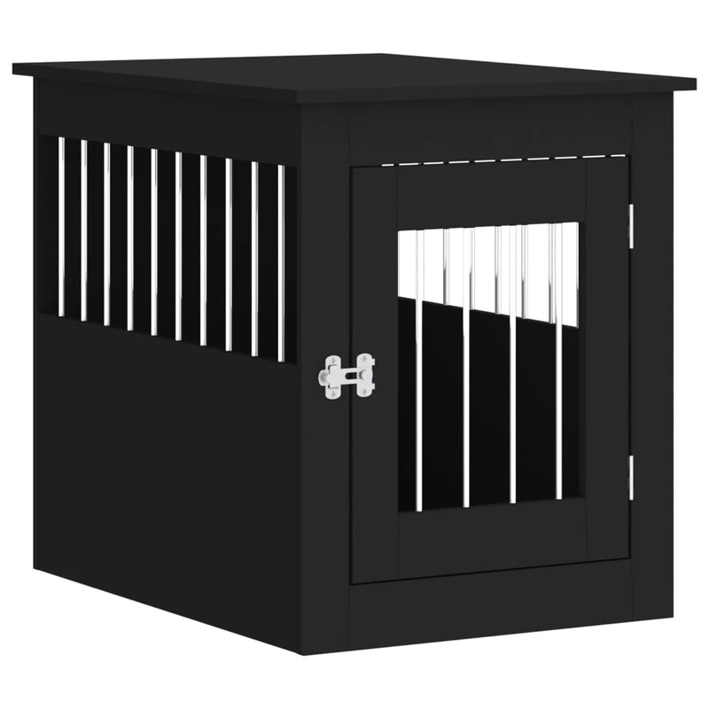 vidaXL fekete szerelt fa kutyaketrec 55 x 75 x 65 cm