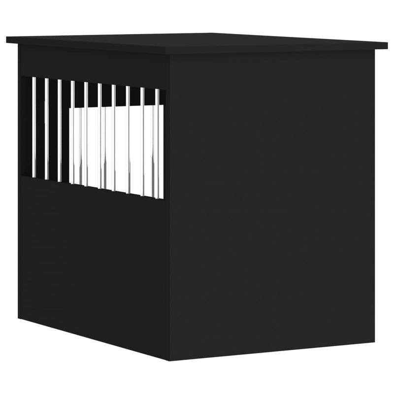 vidaXL fekete szerelt fa kutyaketrec 55 x 75 x 65 cm