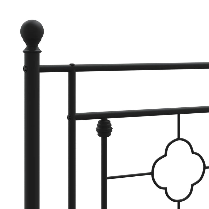 vidaXL fekete fém fejtámla 120 cm