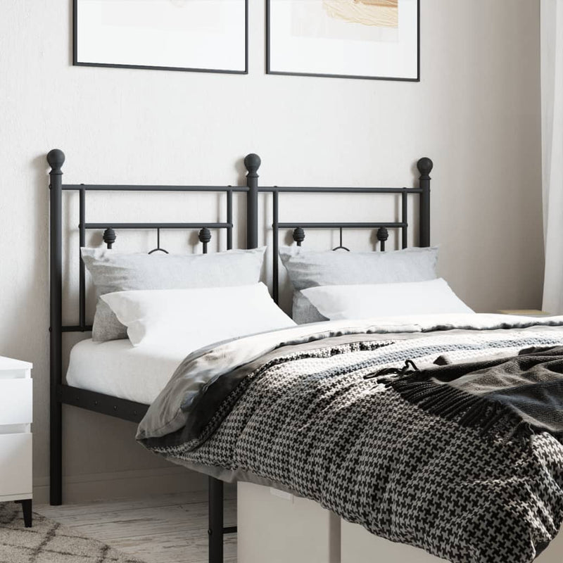 vidaXL fekete fém fejtámla 120 cm