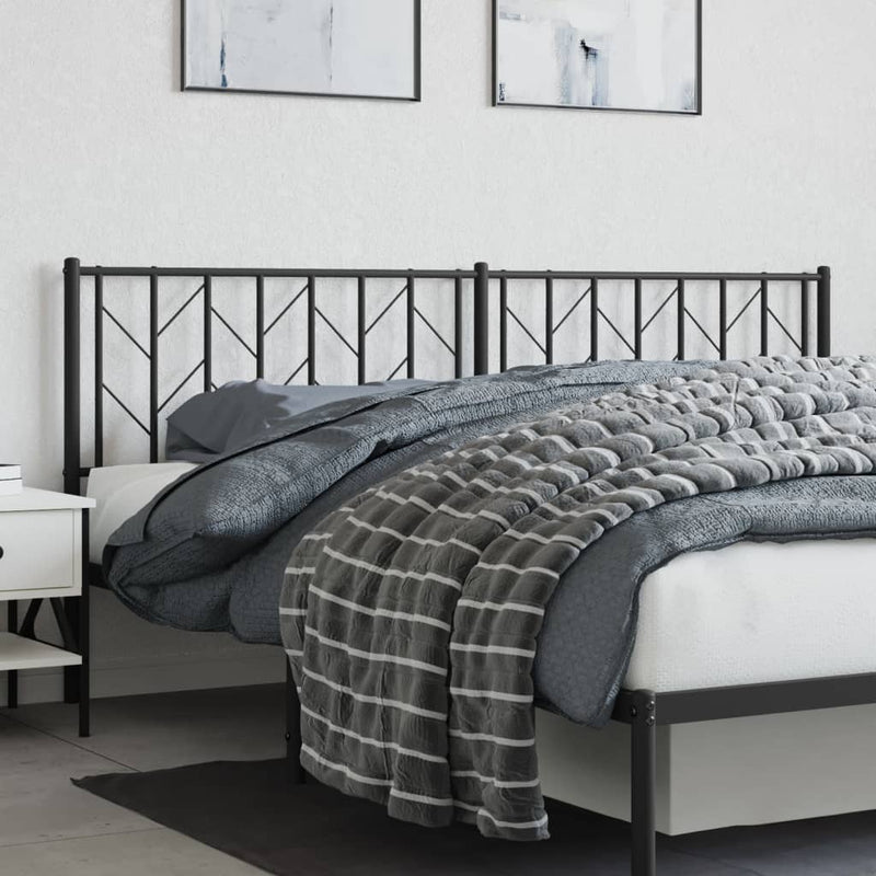 vidaXL fekete fém fejtámla 193 cm