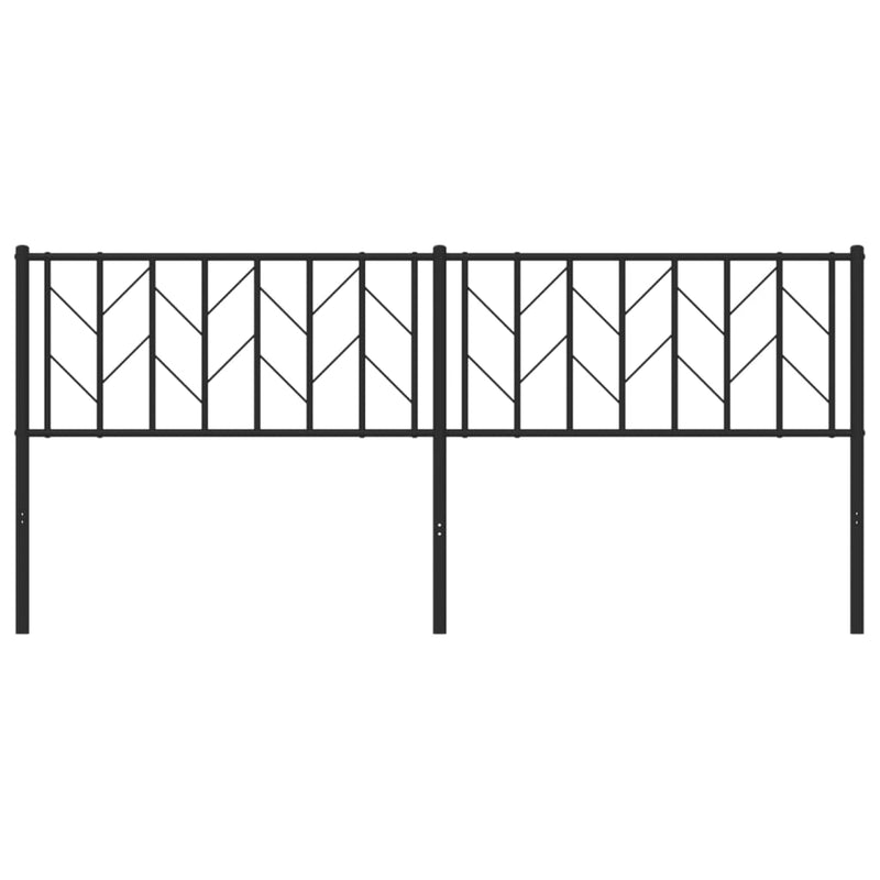 vidaXL fekete fém fejtámla 193 cm