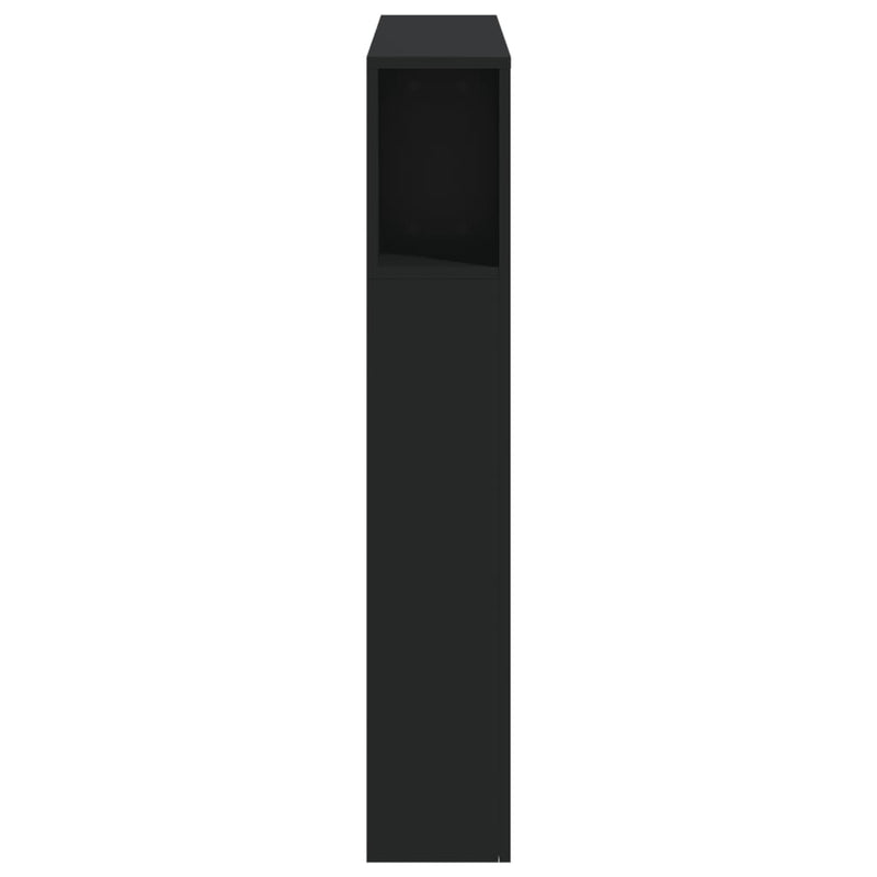 vidaXL fekete szerelt fa LED-es fejtámla 100x18,5x103,5 cm