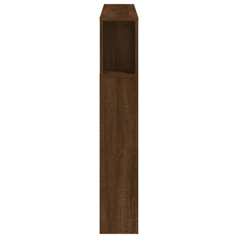 vidaXL barna tölgyszínű szerelt fa LED-es fejtámla 120x18,5x103,5 cm