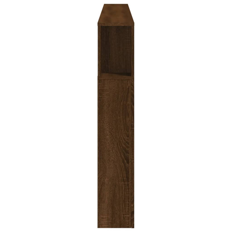 vidaXL barna tölgyszínű szerelt fa LED-es fejtámla 220x18,5x103,5 cm