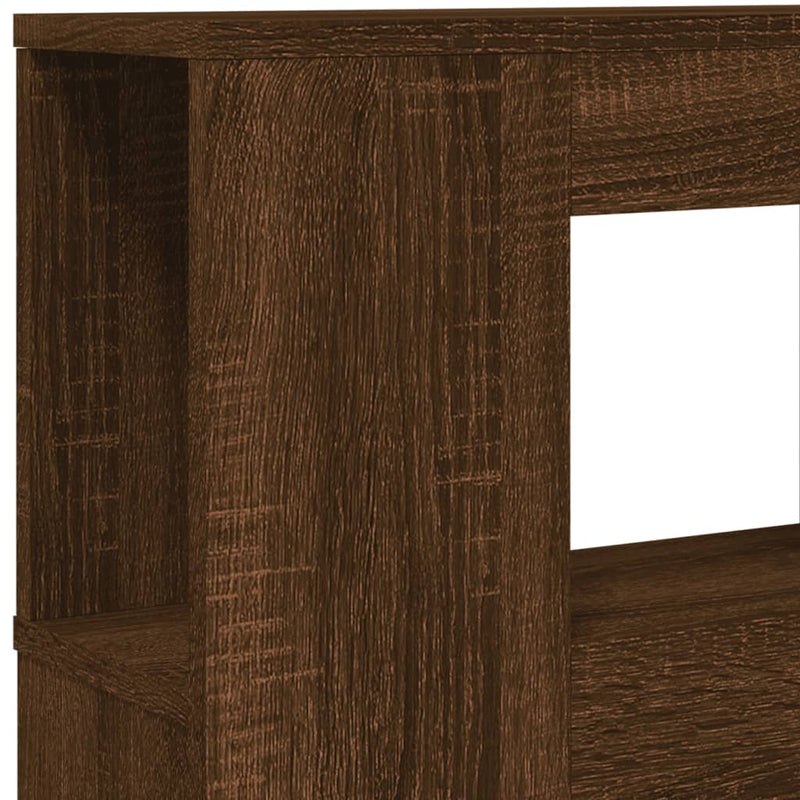 vidaXL barna tölgyszínű szerelt fa LED-es fejtámla 220x18,5x103,5 cm