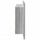 vidaXL szürke sonoma akril LED-es tükrös fürdőszobaszekrény 80x12x45cm