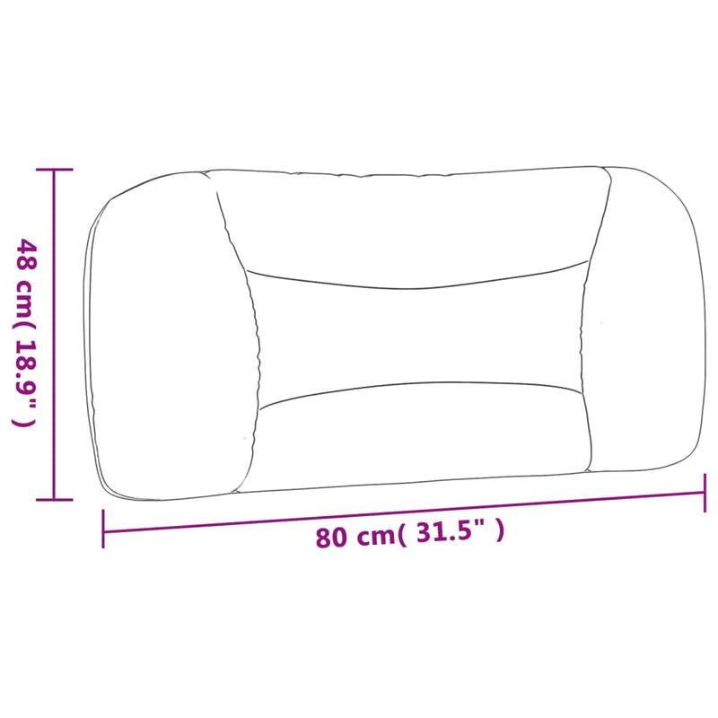 vidaXL világosszürke szövet fejtámla párna 80 cm