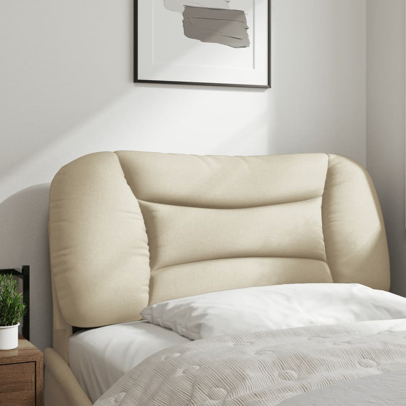 vidaXL krémszínű szövet fejtámla párna 80 cm