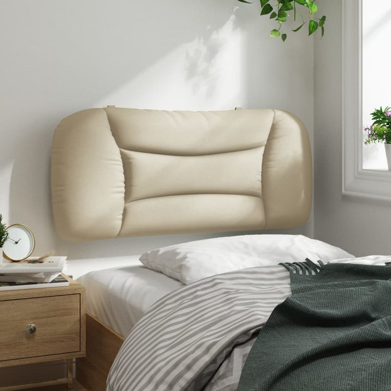 vidaXL krémszínű szövet fejtámla párna 80 cm
