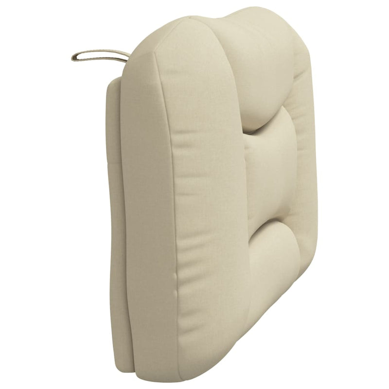 vidaXL krémszínű szövet fejtámla párna 80 cm