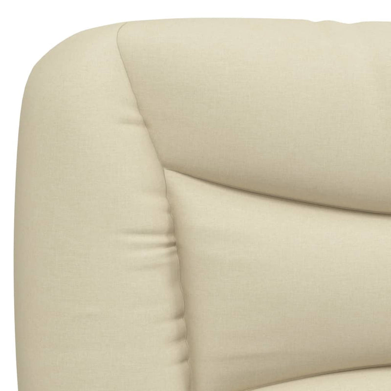 vidaXL krémszínű szövet fejtámla párna 80 cm
