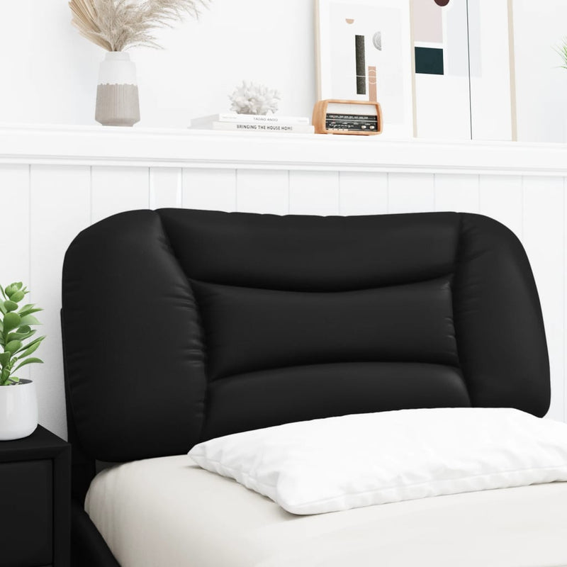 vidaXL fekete műbőr fejtámla párna 80 cm