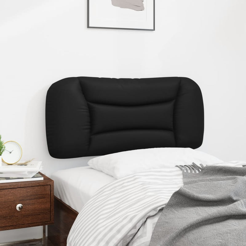 vidaXL fekete műbőr fejtámla párna 80 cm