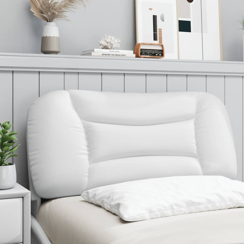 vidaXL fehér műbőr fejtámla párna 80 cm