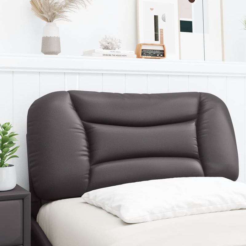 vidaXL szürke műbőr fejtámla párna 80 cm