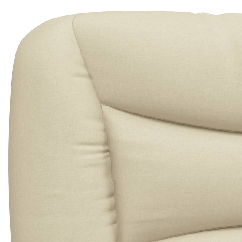 vidaXL krémszínű szövet fejtámla párna 90 cm