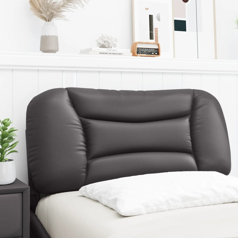 vidaXL szürke műbőr fejtámla párna 90 cm