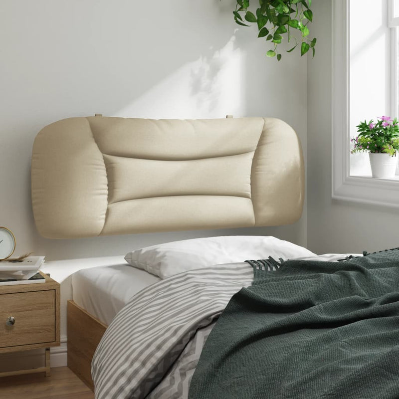 vidaXL krémszínű szövet fejtámla párna 100 cm