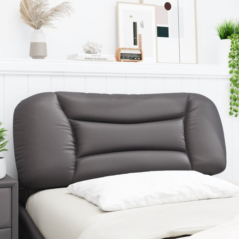 vidaXL szürke műbőr fejtámla párna 100 cm