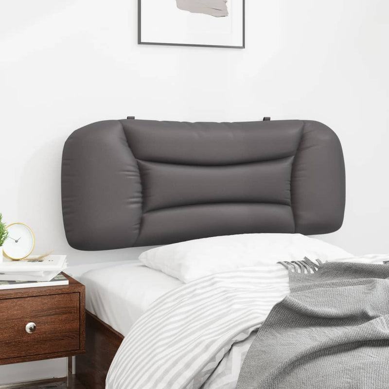 vidaXL szürke műbőr fejtámla párna 100 cm