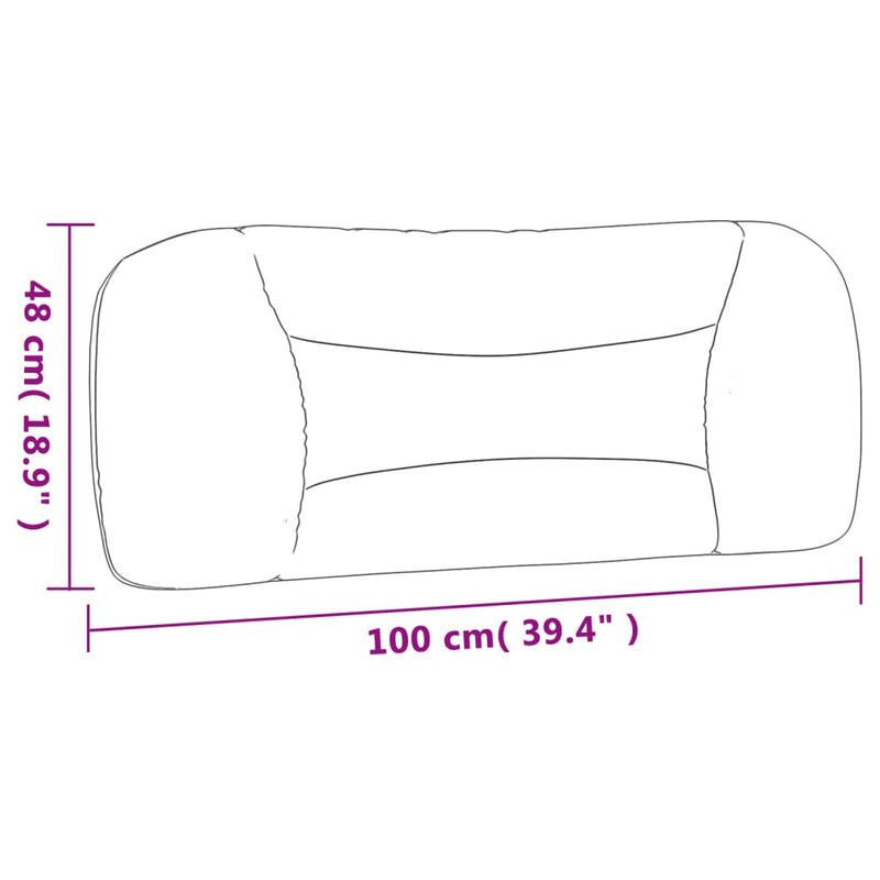 vidaXL szürke műbőr fejtámla párna 100 cm