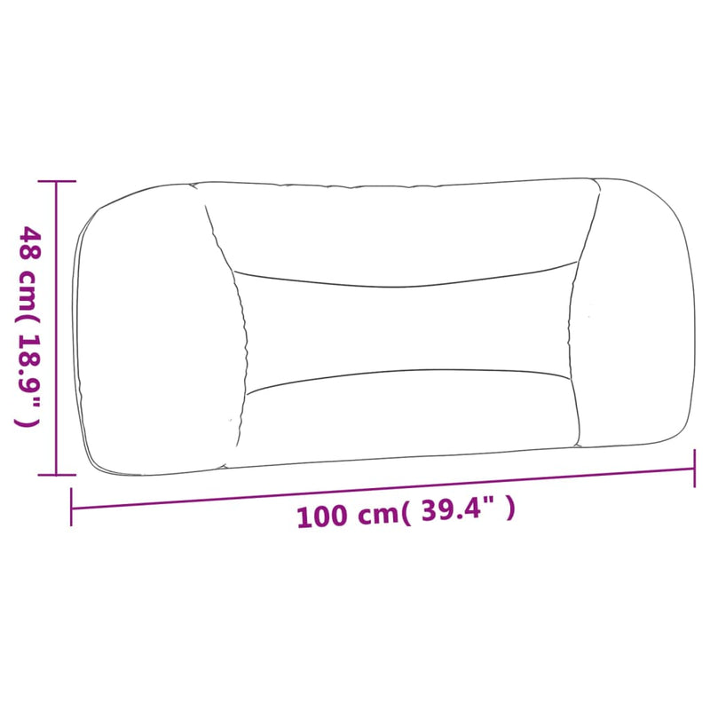 vidaXL cappuccino színű műbőr fejtámla párna 100 cm