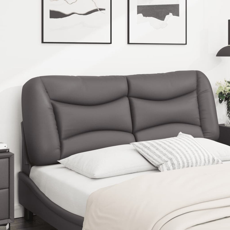 vidaXL szürke műbőr fejtámla párna 120 cm