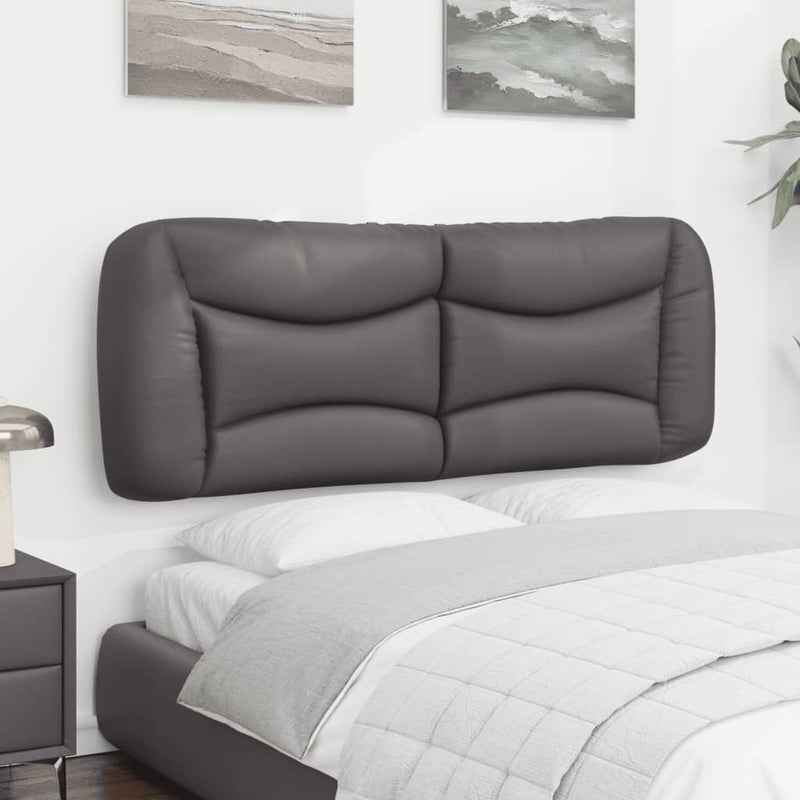 vidaXL szürke műbőr fejtámla párna 120 cm