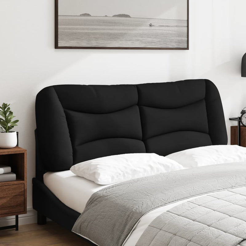 vidaXL fekete szövet fejtámla párna 140 cm
