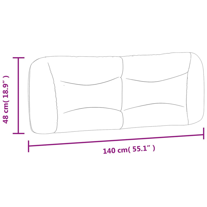 vidaXL sötétbarna szövet fejtámla párna 140 cm