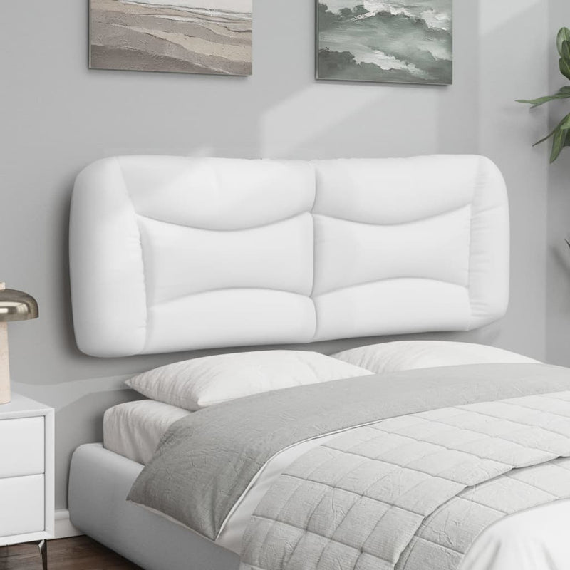 vidaXL fehér műbőr fejtámla párna 140 cm
