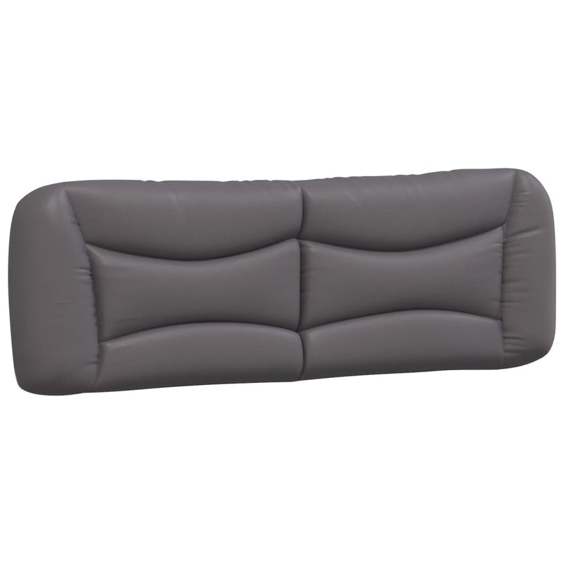 vidaXL szürke műbőr fejtámla párna 160 cm