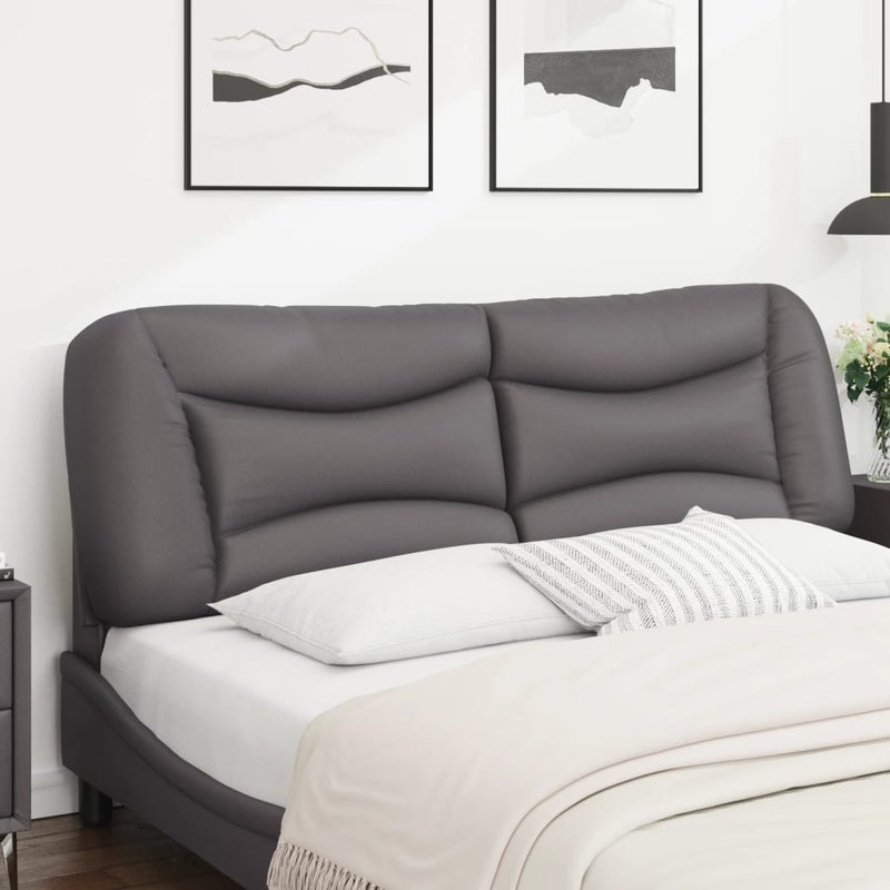 vidaXL szürke műbőr fejtámla párna 160 cm