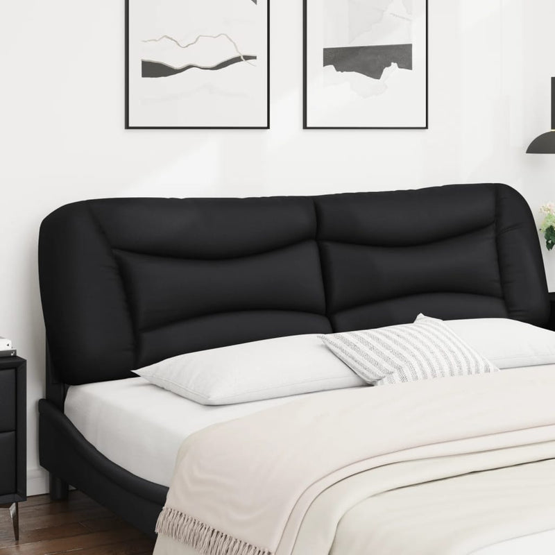 vidaXL fekete műbőr fejtámla párna 180 cm