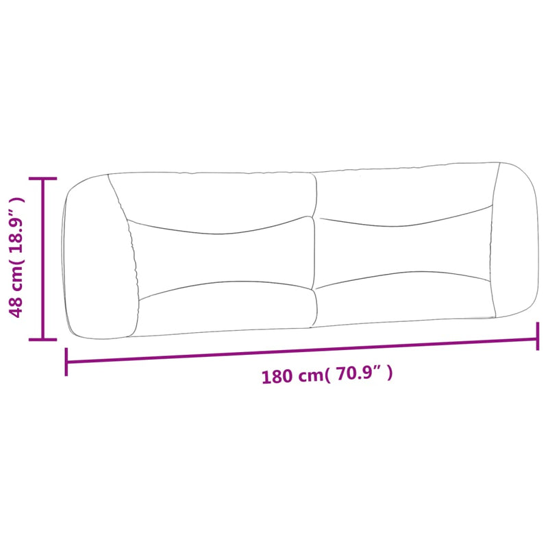 vidaXL fekete műbőr fejtámla párna 180 cm
