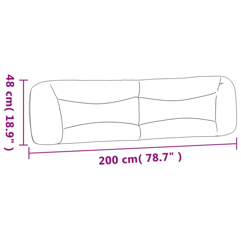 vidaXL cappuccino színű műbőr fejtámla párna 200 cm