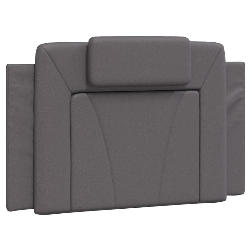 vidaXL szürke műbőr fejtámla párna 80 cm