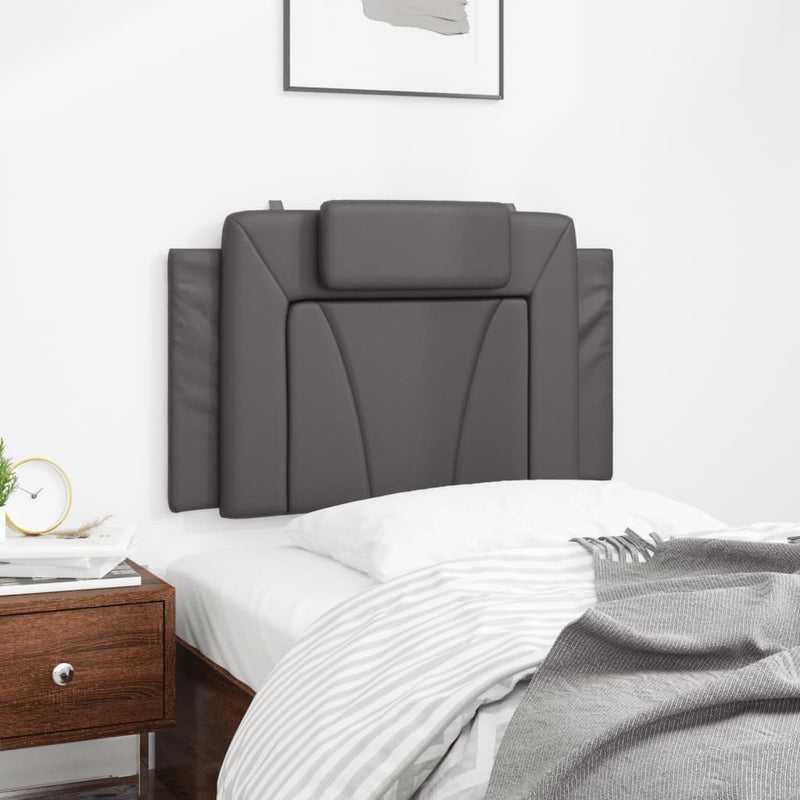vidaXL szürke műbőr fejtámla párna 80 cm