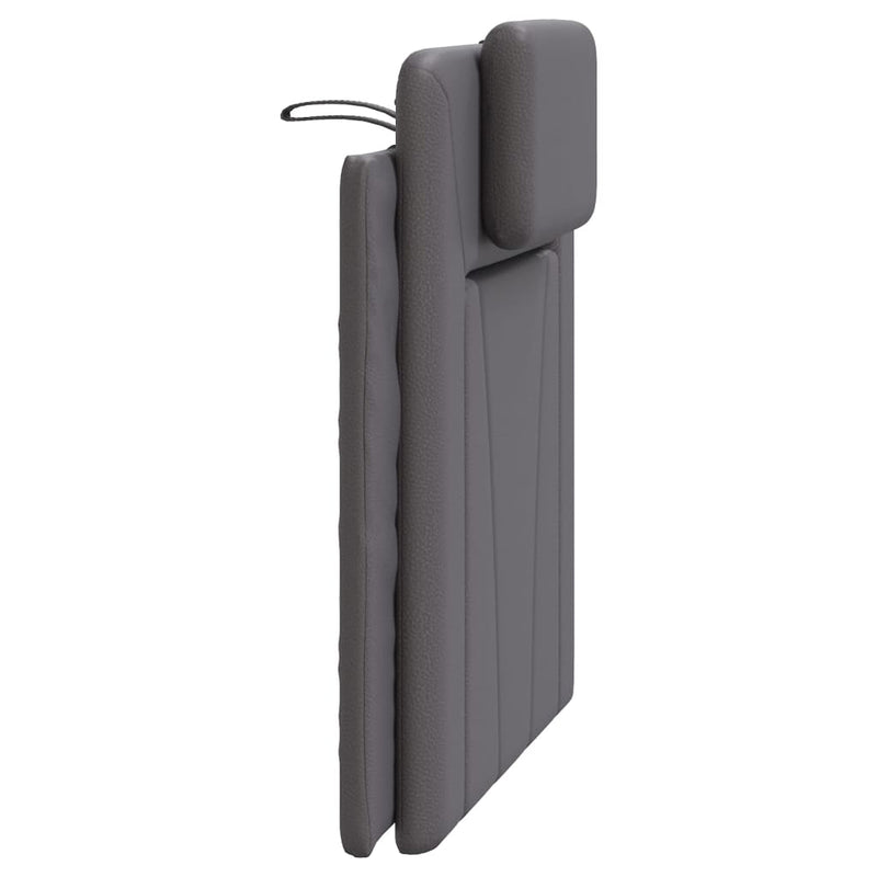 vidaXL szürke műbőr fejtámla párna 80 cm