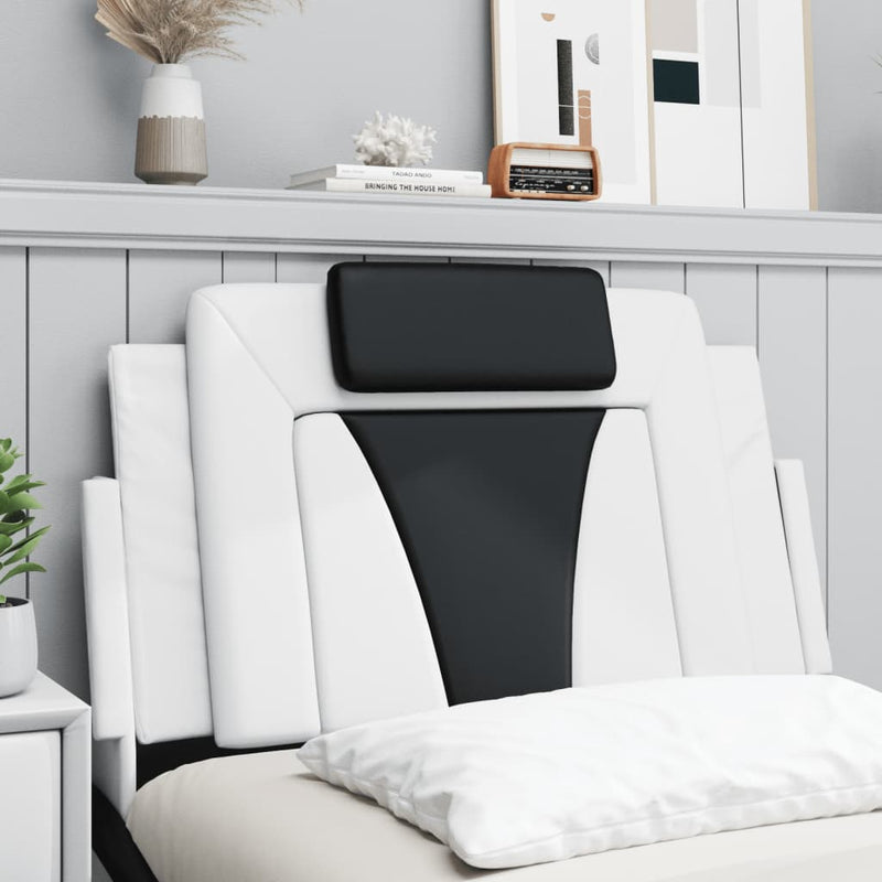 vidaXL fekete és fehér műbőr fejtámla párna 80 cm
