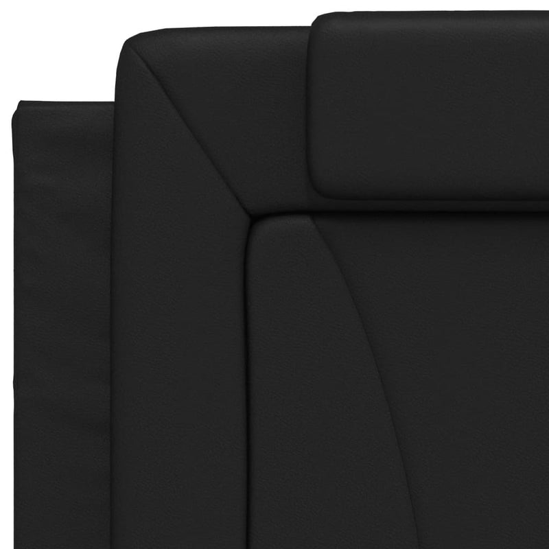 vidaXL fekete műbőr fejtámla párna 90 cm