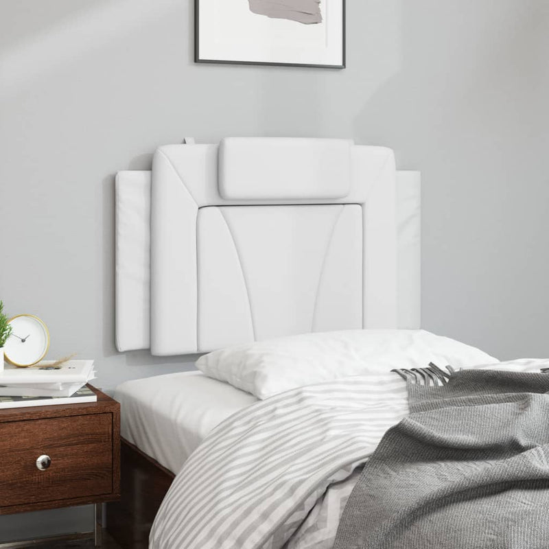 vidaXL fehér műbőr fejtámla párna 90 cm